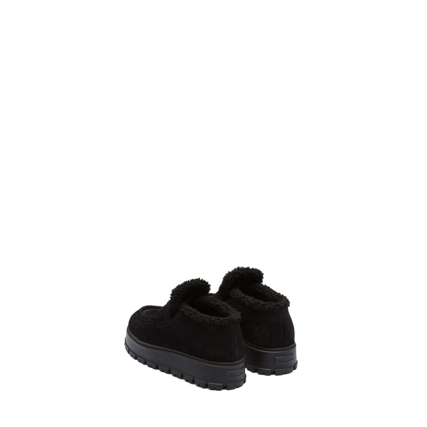 Black Suede loafer booties