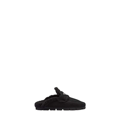 Black Shearling slippers