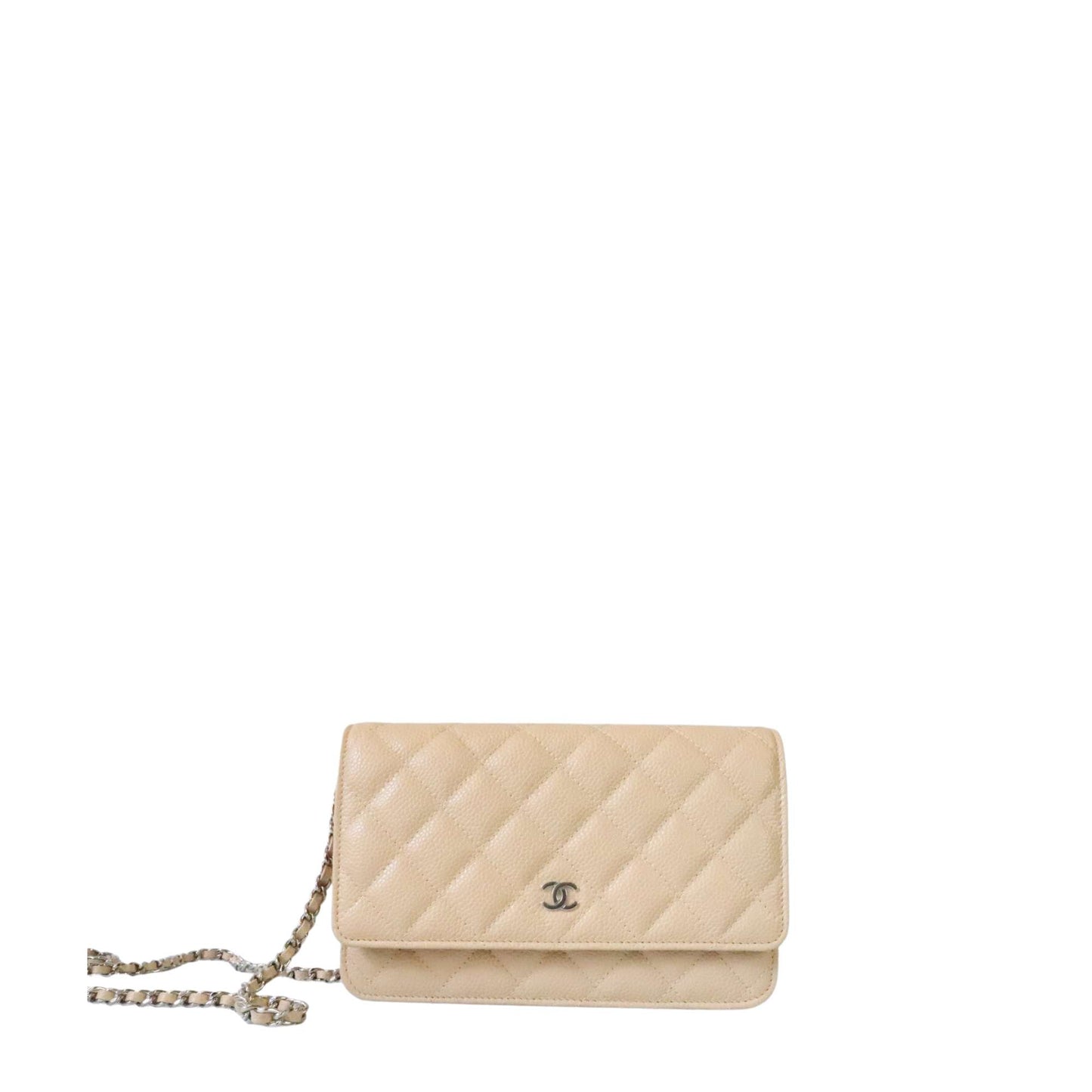 Chanel Wallet on Chain Caviar Skin Beige