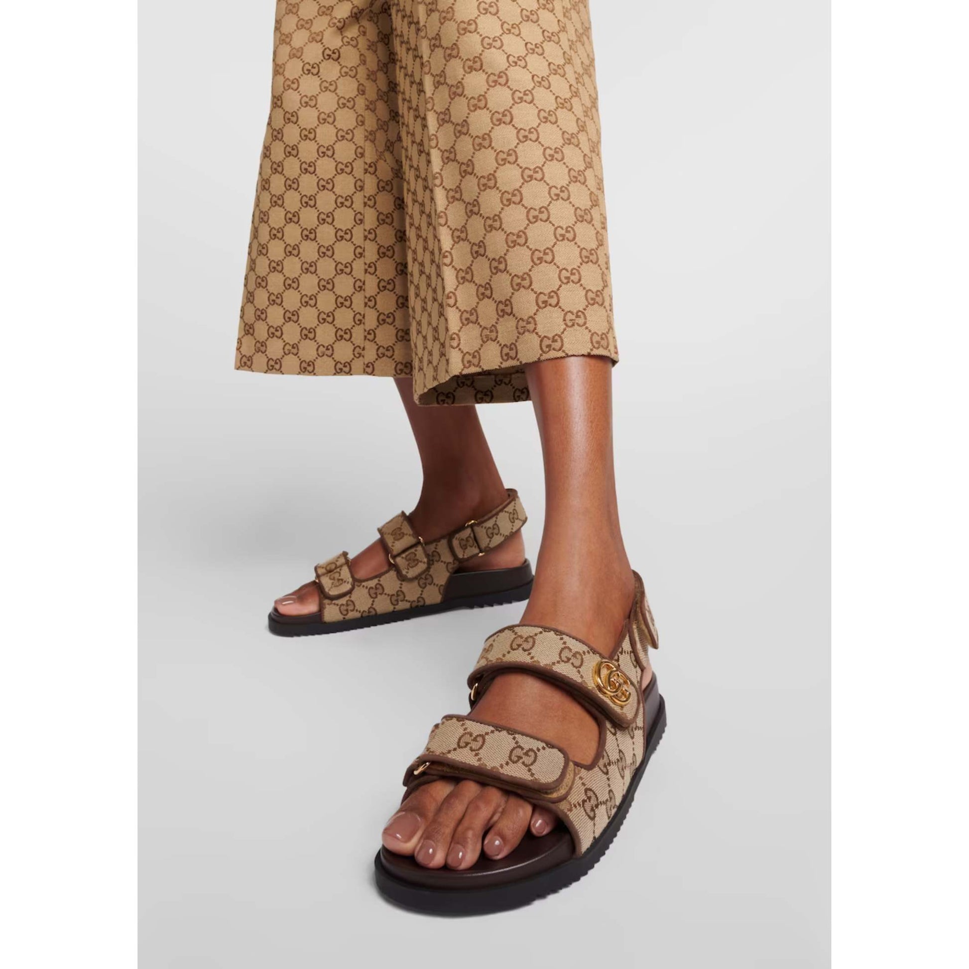 Gucci Double G Monogrammed Sandals