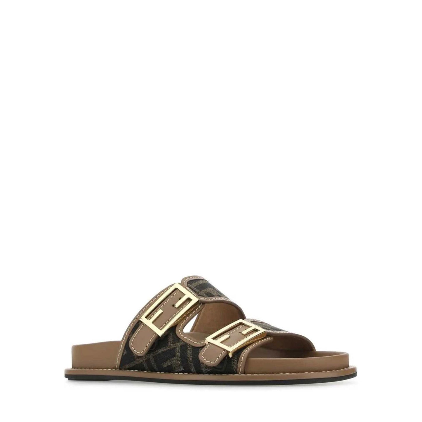 Fendi Logo Plaque Sandals