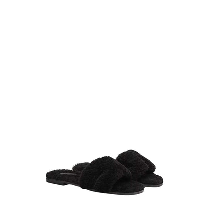 Oran Sandal With Black Fur