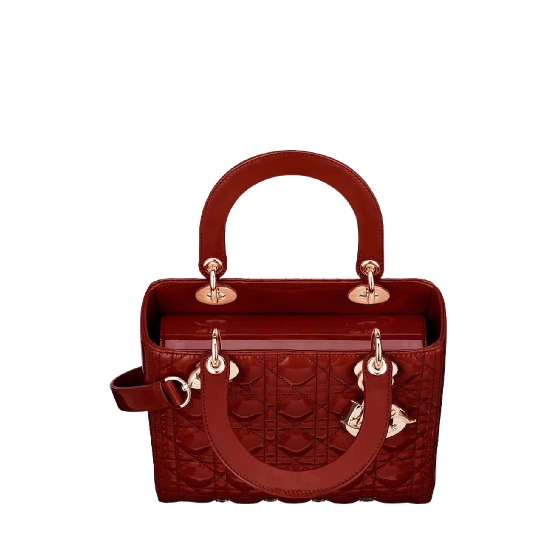 MEDIUM LADY DIOR BAG CHERRY