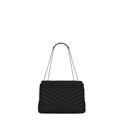 LOULOU LARGE CHAIN BAG WITH SLIVER