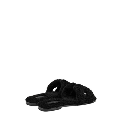 Oran Sandal With Black Fur