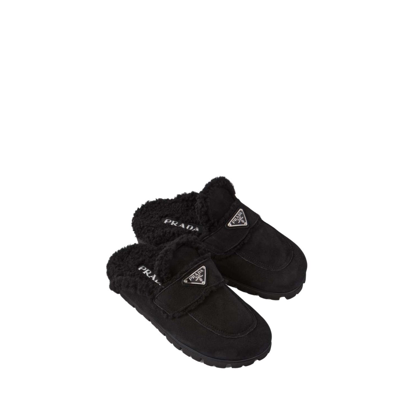 Black Shearling slippers