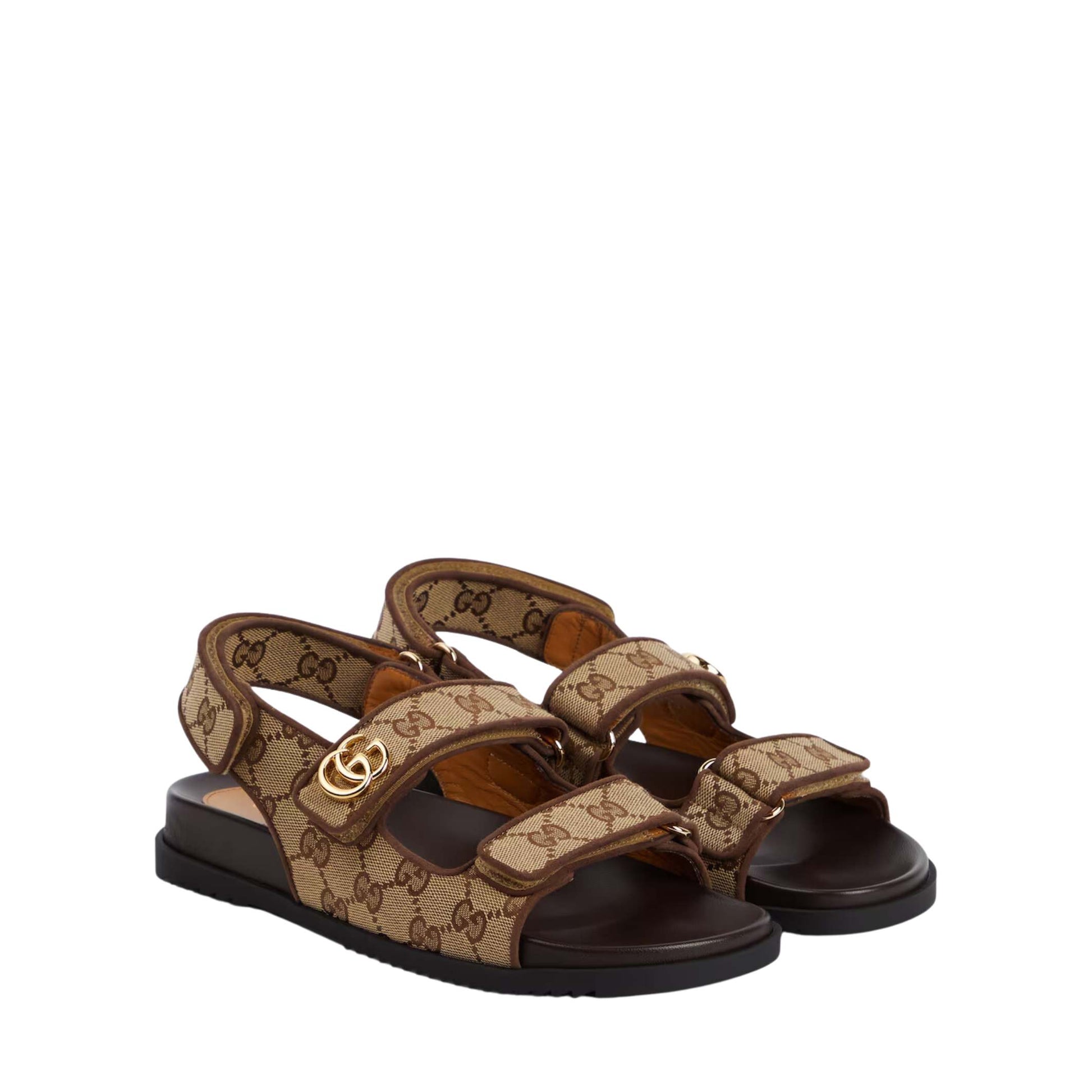 Gucci Double G Monogrammed Sandals